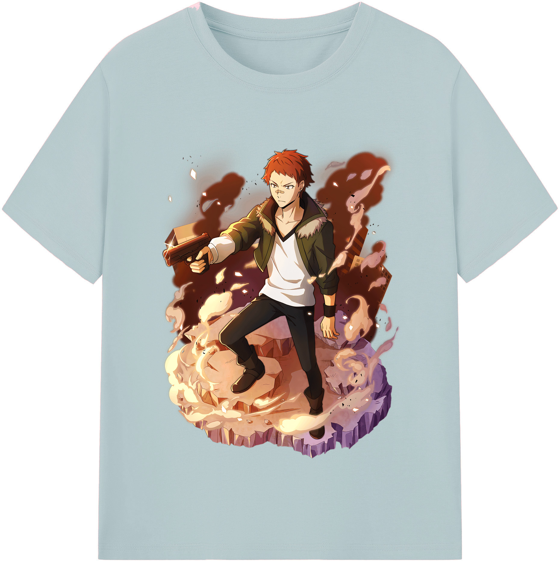 （画像用） 文豪ストレイドッグス Bungo Stray Dogs 綿100％半袖Tシャツ（フロントプリント）